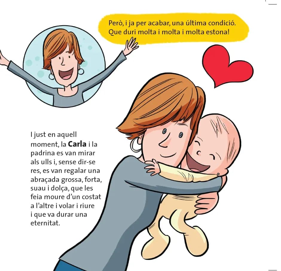 Pàgines del conte personalitzat «El regal de la padrina»