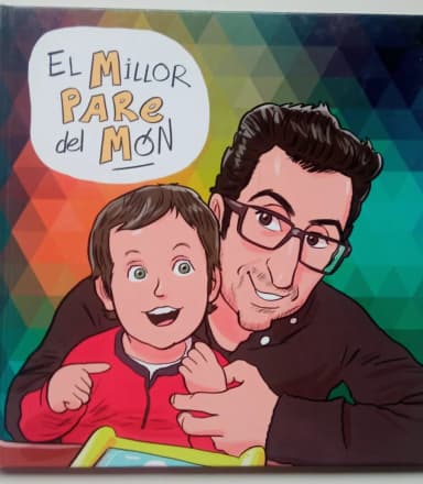 Portada d’un conte a mida entregat, dibuixada a mà